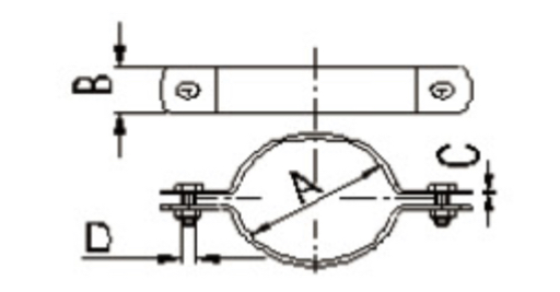 Round Saddle Pipe Hangers for Din tubes LDO for No attachment, LDB for bar attachment