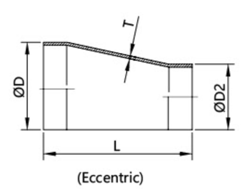 Weld Reducer With Straight Ends