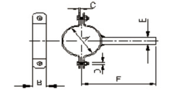 Round Saddle Pipe Hangers for Din tubes LDO for No attachment, LDB for bar attachment