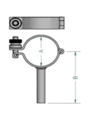 Round Hinge Pipe Hangers With OD12*60 mm long Base Pipe Hange BKB for bar, BKT for Tube