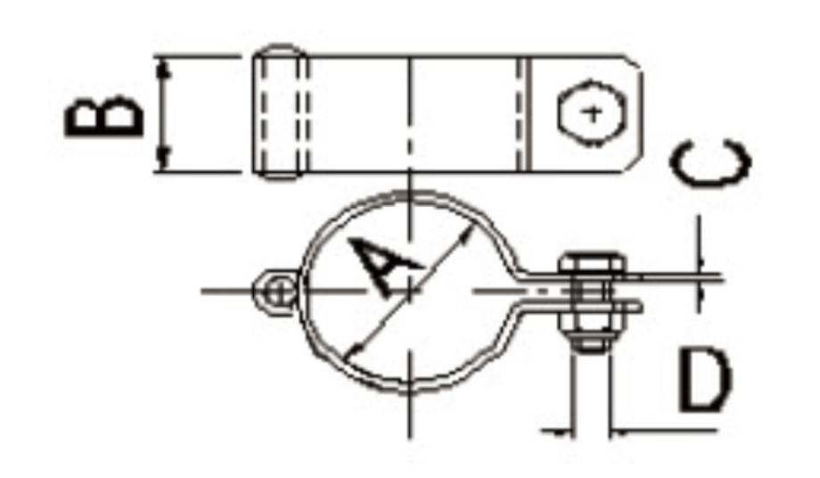 Round Hinged Pipe Hangers for Din tubes HDO for no attachment,HDB for bar attachment