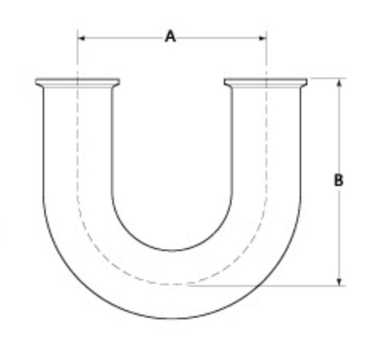 DT-4.1.1-8Hygienic clamp joint: 180 deg return bend