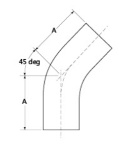 DT-4.1.1-4Automatic tube weld: 45 deg elbow