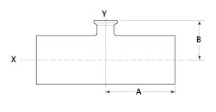 DT-4.1.2-7Automatic tube weld: short outlet hygienic clamp, joint reducing tee