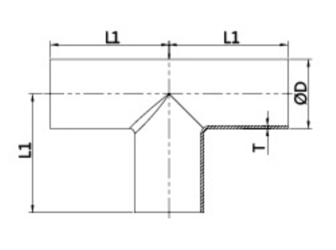7W Long Weld Tee