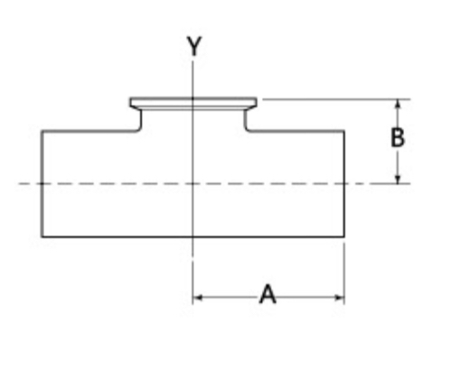 DT-4.1.2-2Automatic tube weld: short outlet hygienic clamp joint tee