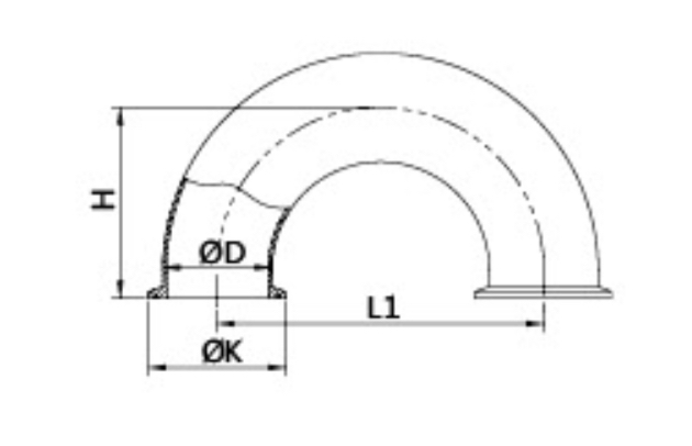 2WUMP 180° Clamp U Elbow