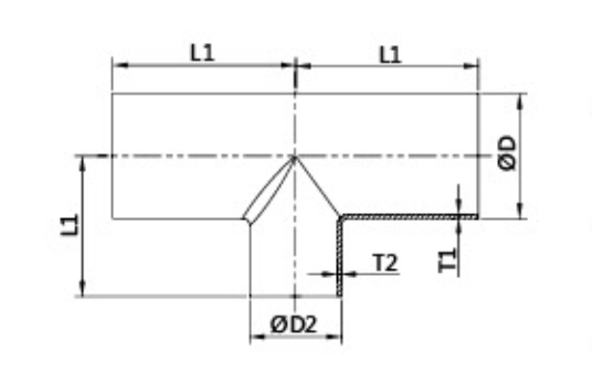 7RWWW Short Reducing Weld Tee