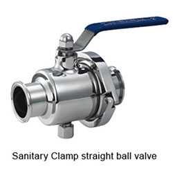 Sanitary Clamp straight ball valve