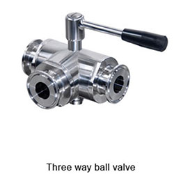 Three way ball valve