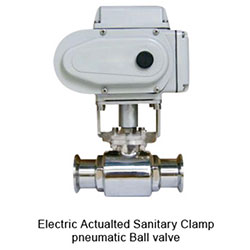 Electric actuated Sanitary Clamp pneumatic Ball valve