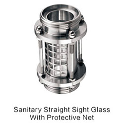 Sanitary Straight Sight Glass with Protective Net
