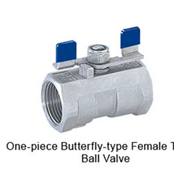 One-piece Butterfly-type Female Thread Ball Valve